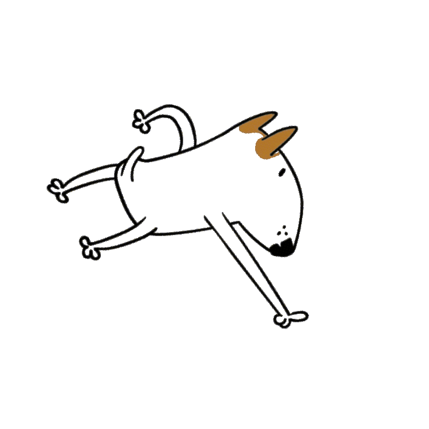 Restore Outdoors mascot, a dog running